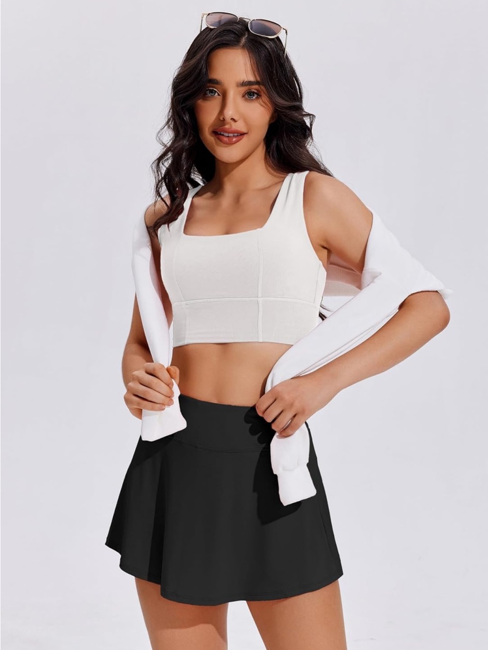 Pinspark Black Active Skirt